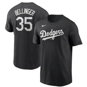 Nike Men's Los Angeles Dodgers Cody Bellinger Black Name & Number T-Shirt Sz M